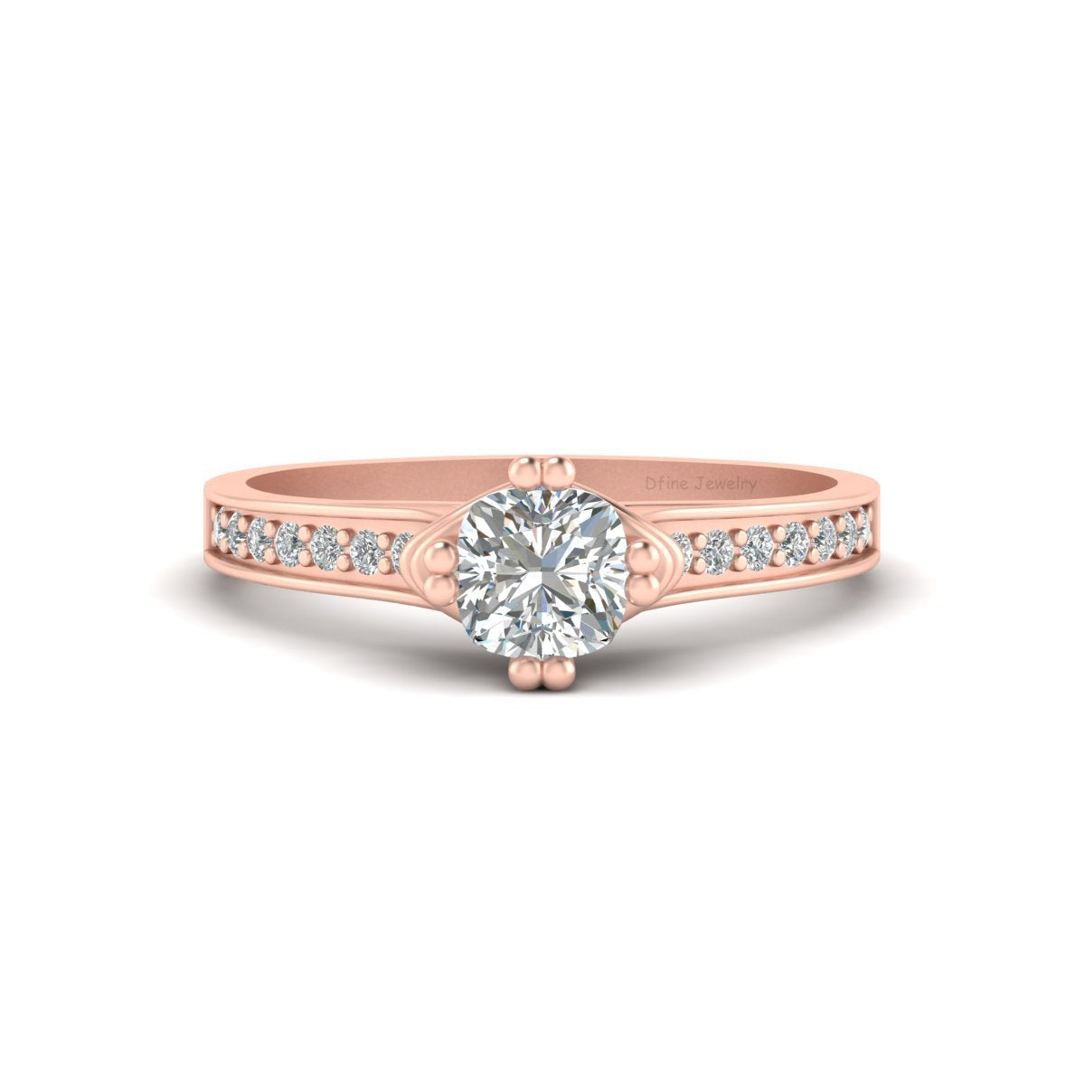 BASE WAVY DESIGN ENGAGEMENT RING