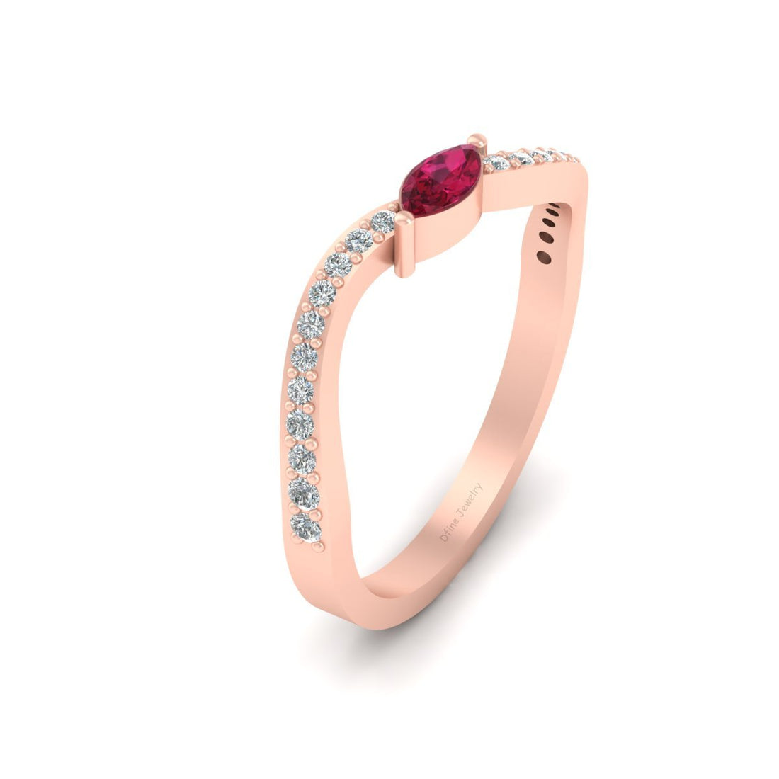 DAINTY WAVY ENGAGEMENT RING