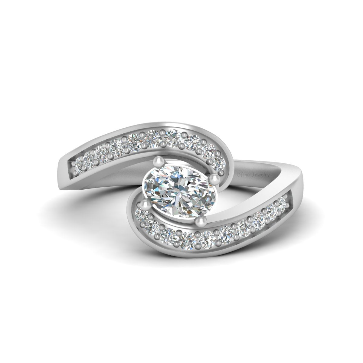 DIAMOND TWISTED ENGAGEMENT RING