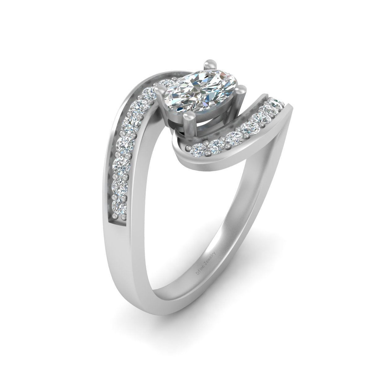 DIAMOND TWISTED ENGAGEMENT RING