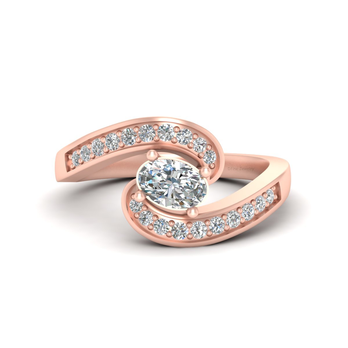 DIAMOND TWISTED ENGAGEMENT RING