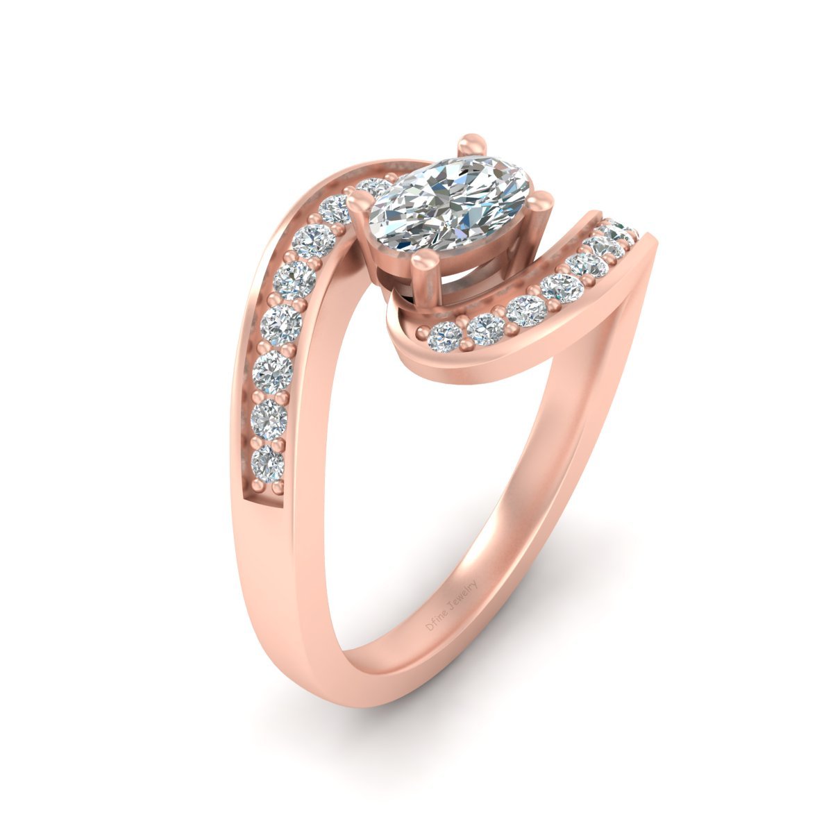 DIAMOND TWISTED ENGAGEMENT RING