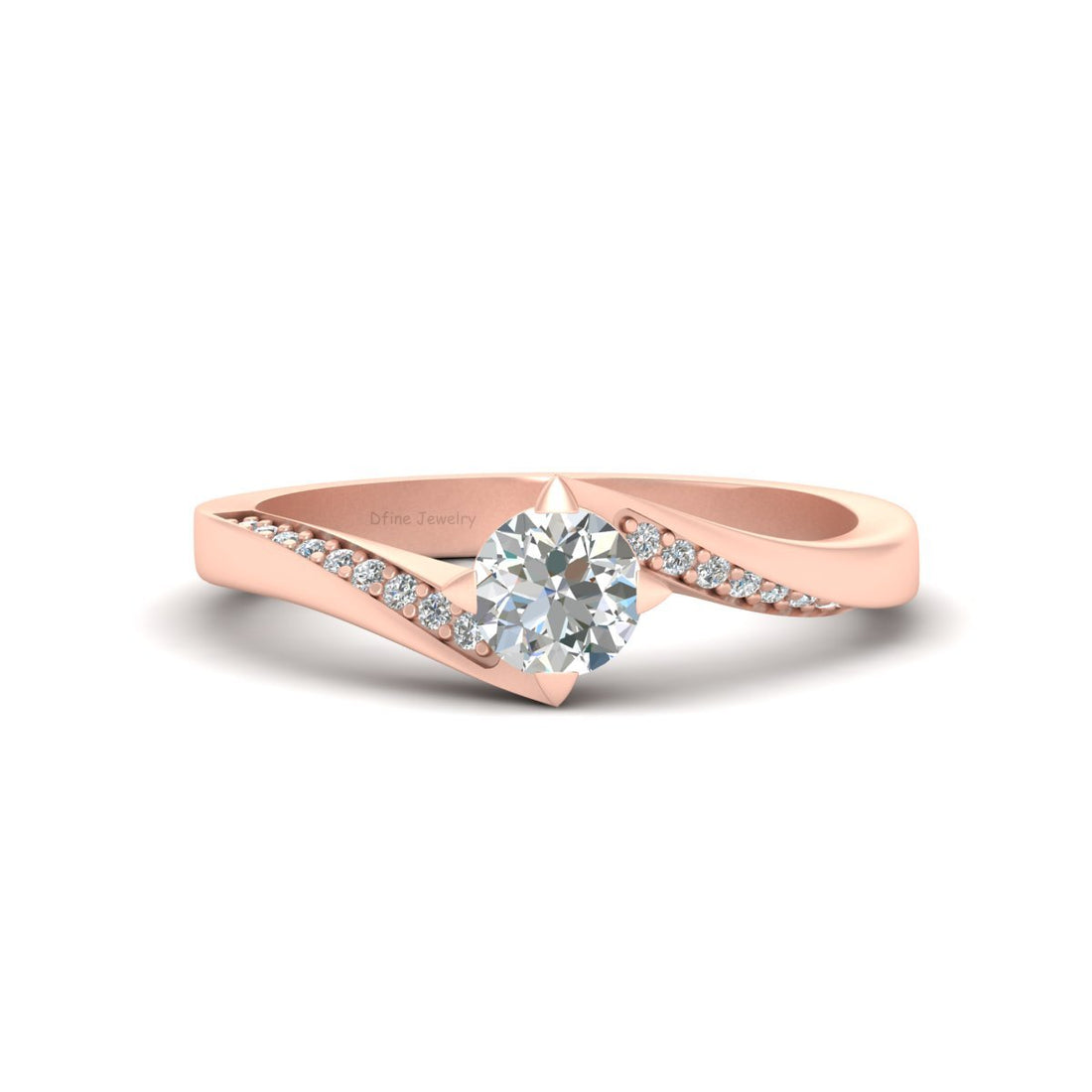 WHITE MOISSANITE ENGAGEMENT RING