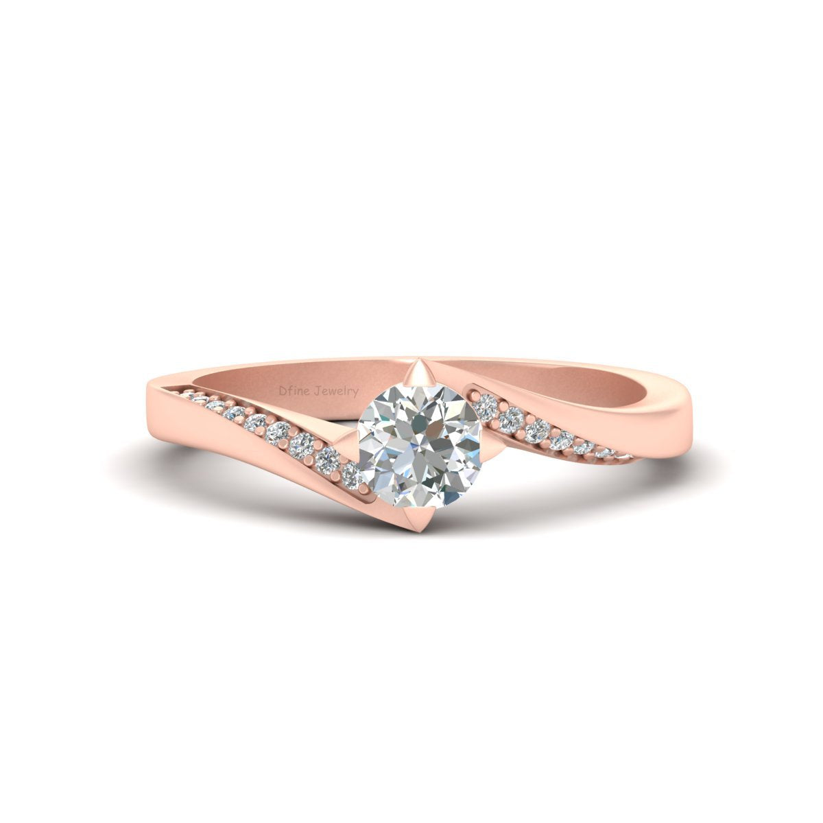 WHITE MOISSANITE ENGAGEMENT RING