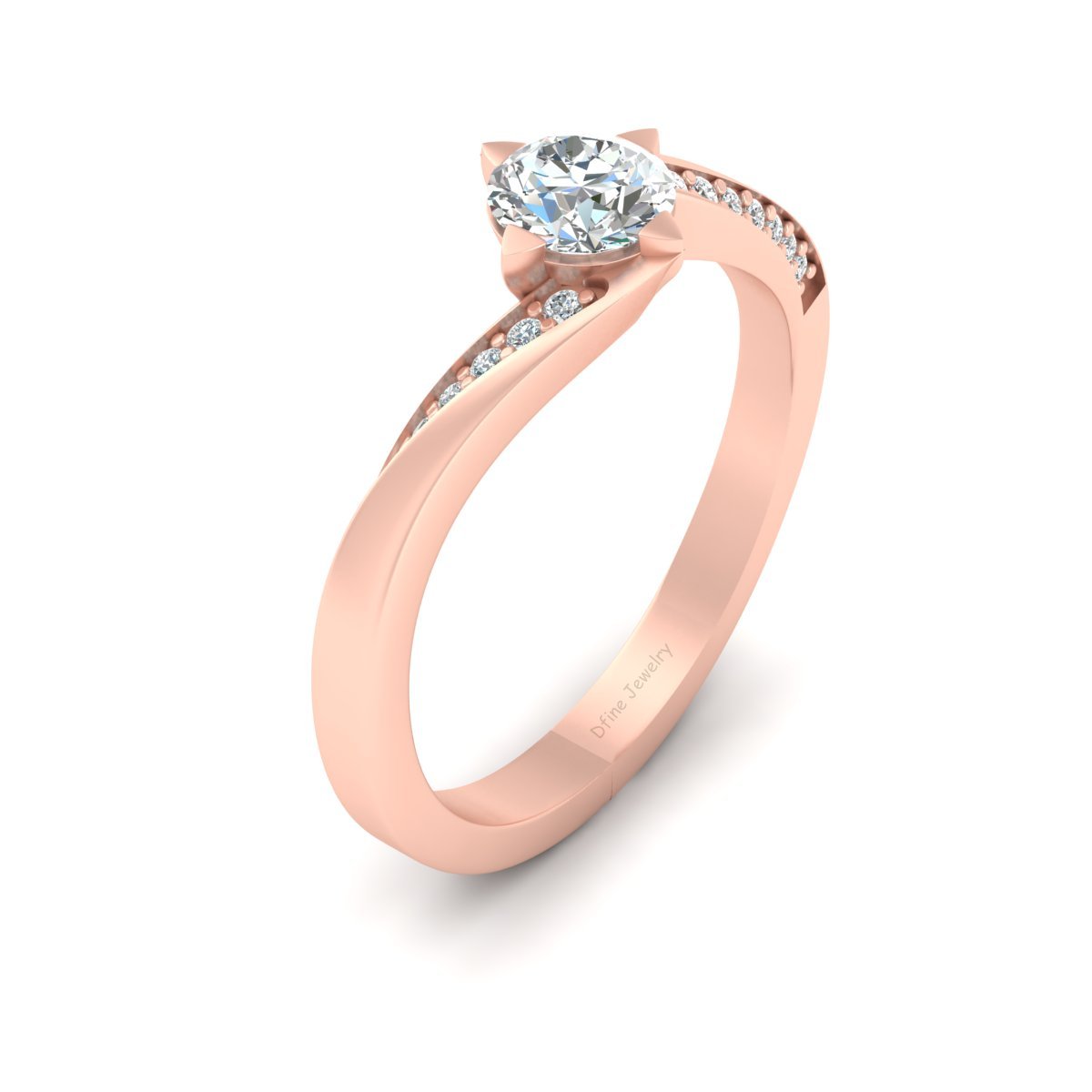 WHITE MOISSANITE ENGAGEMENT RING