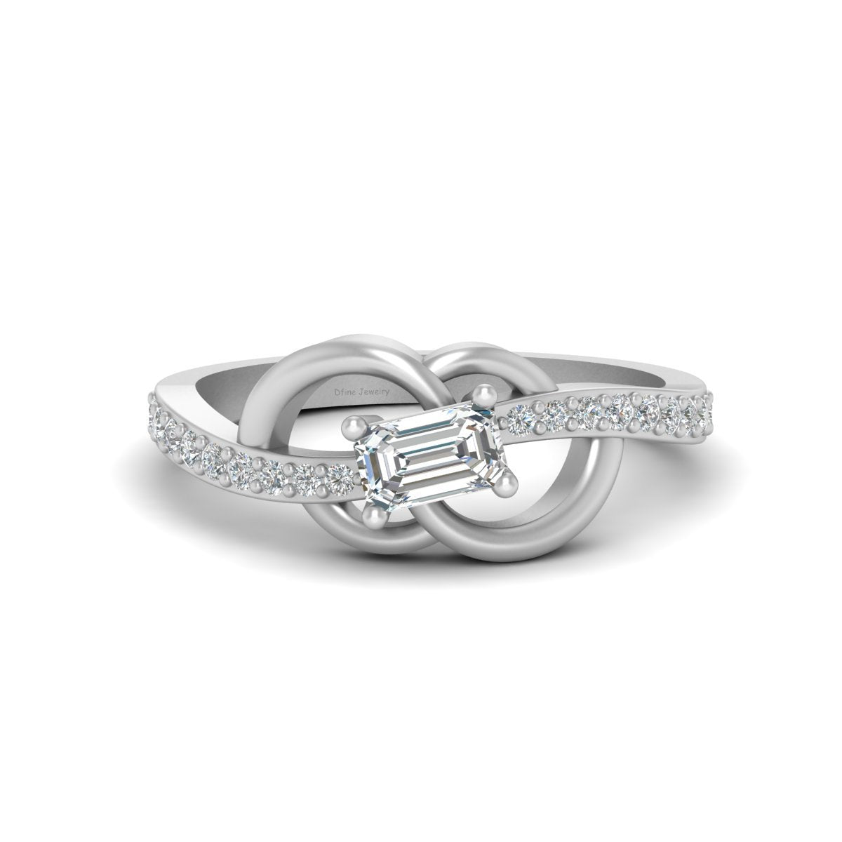 EMERALD CUT DIAMOND ENGAGEMENT RING