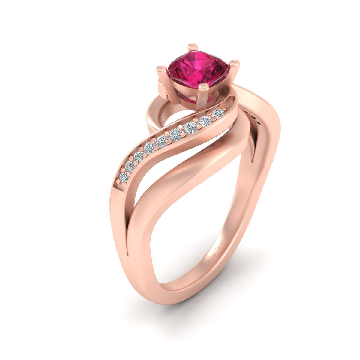 WAVY ENGAGEMENT RING WOMENS