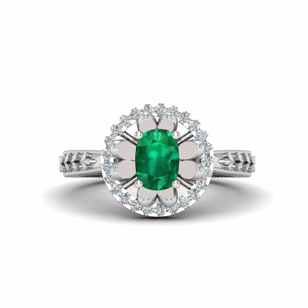EMERALD ENGAGEMENT RING