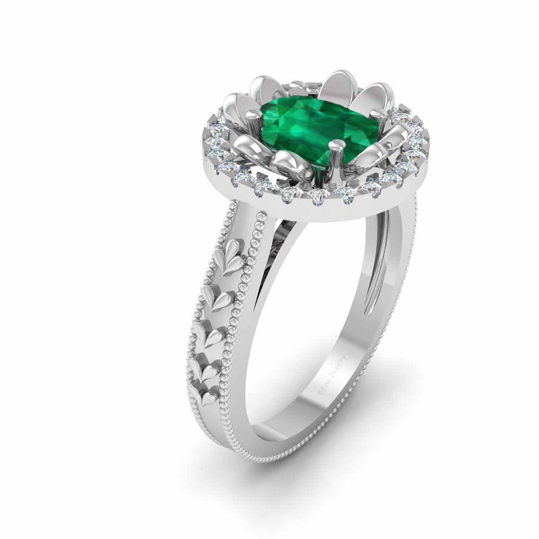 EMERALD ENGAGEMENT RING