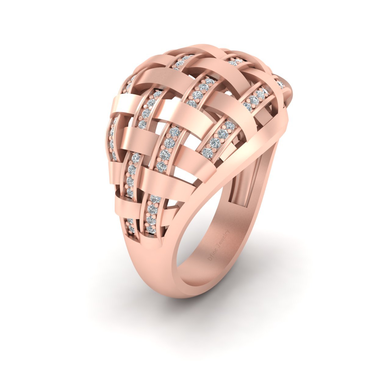 DIAMOND MESH WEDDING BAND