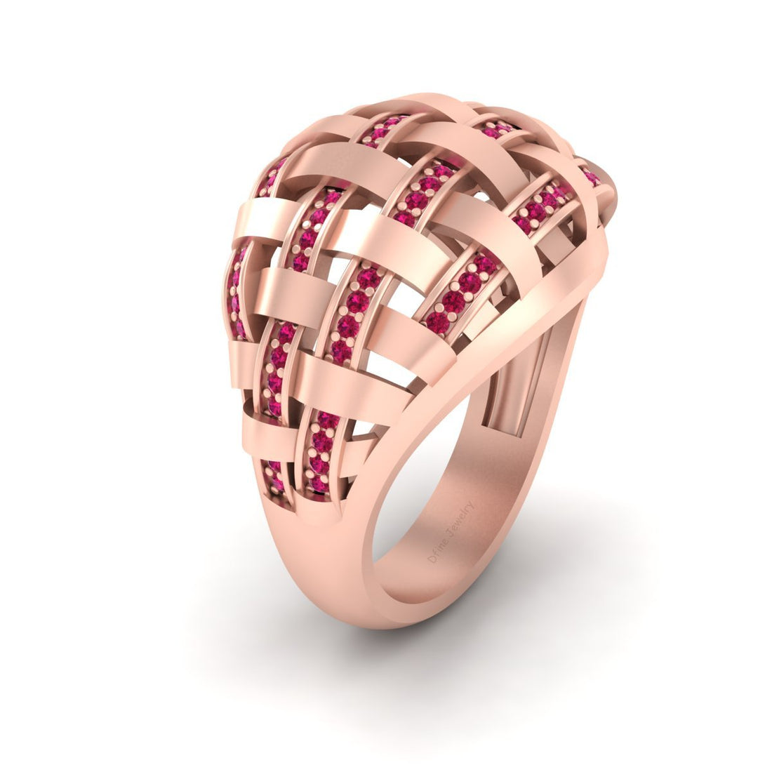 0.50CTTW PINK CZ ENGAGEMENT RING