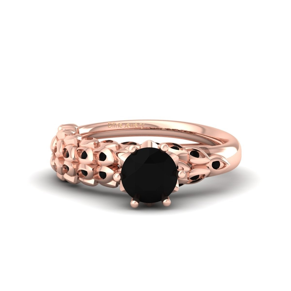 FLORAL LEAF ENGAGEMENT RING