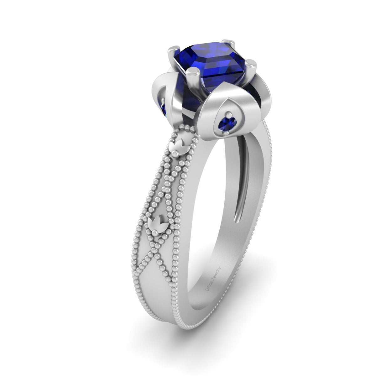 FLORAL ENGAGEMENT RING FOR HER