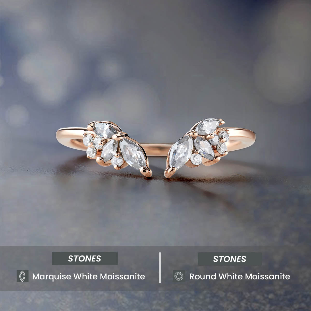 Open Wedding Ring Enhancer AAA CZ Diamond Stacking Band