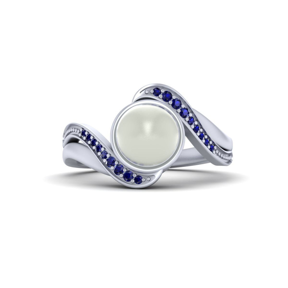 CULTURED PEARL RING SILVER