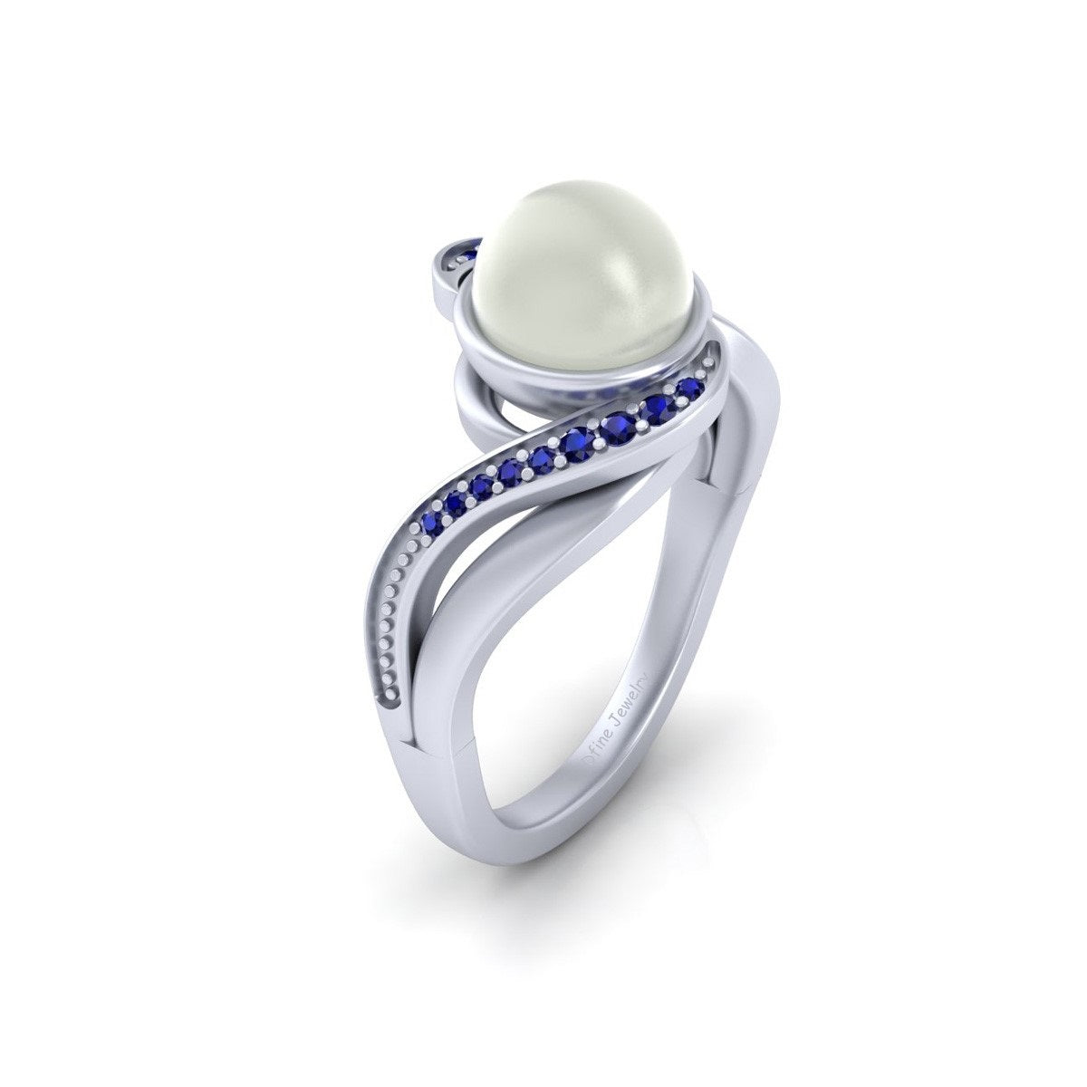 CULTURED PEARL RING SILVER