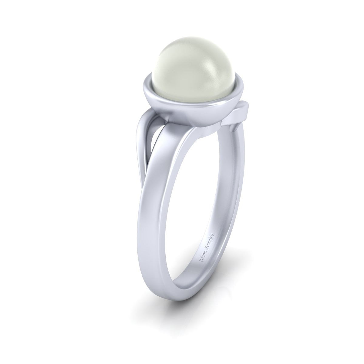 SOLITAIRE PEARL ENGAGEMENT RING