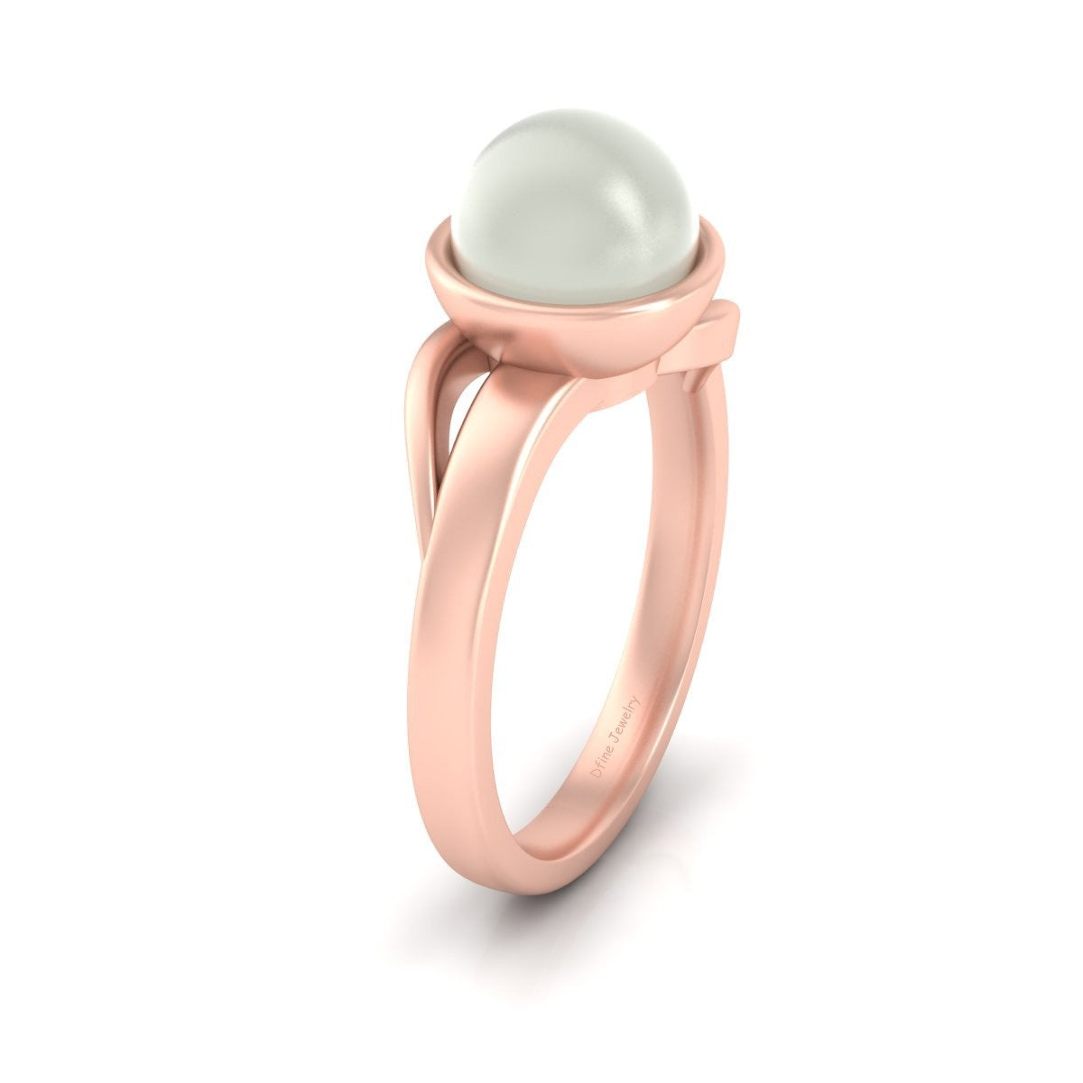 SOLITAIRE PEARL ENGAGEMENT RING