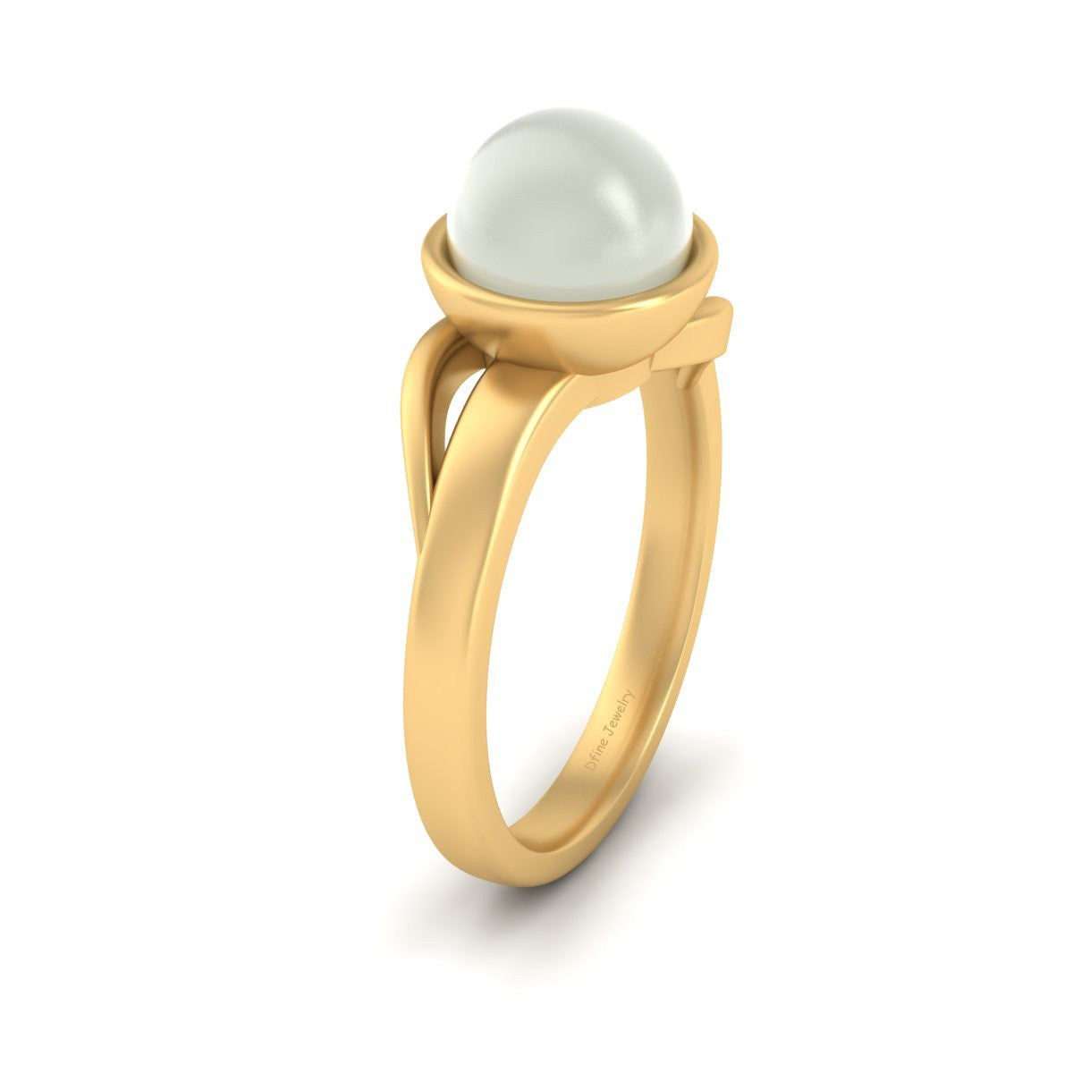 SOLITAIRE PEARL ENGAGEMENT RING