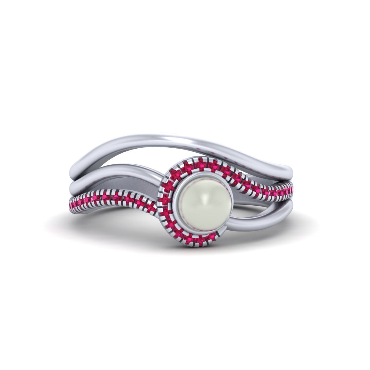 CULTURED PEARL ENGAGEMENT RING