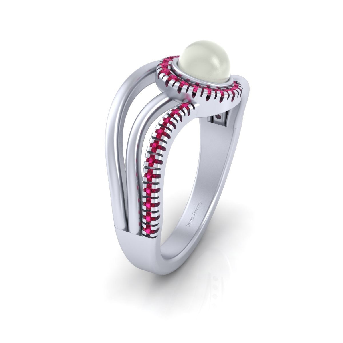 CULTURED PEARL ENGAGEMENT RING