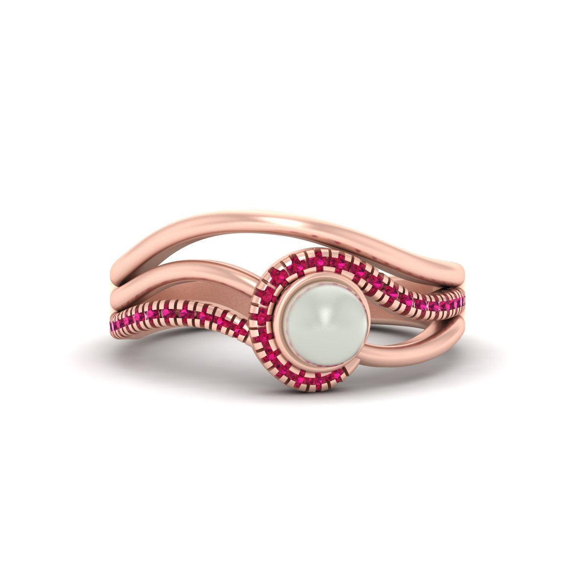 CULTURED PEARL ENGAGEMENT RING