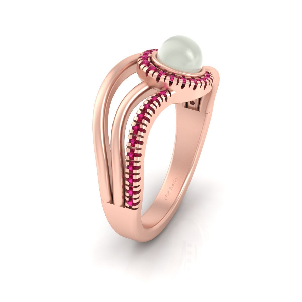 CULTURED PEARL ENGAGEMENT RING