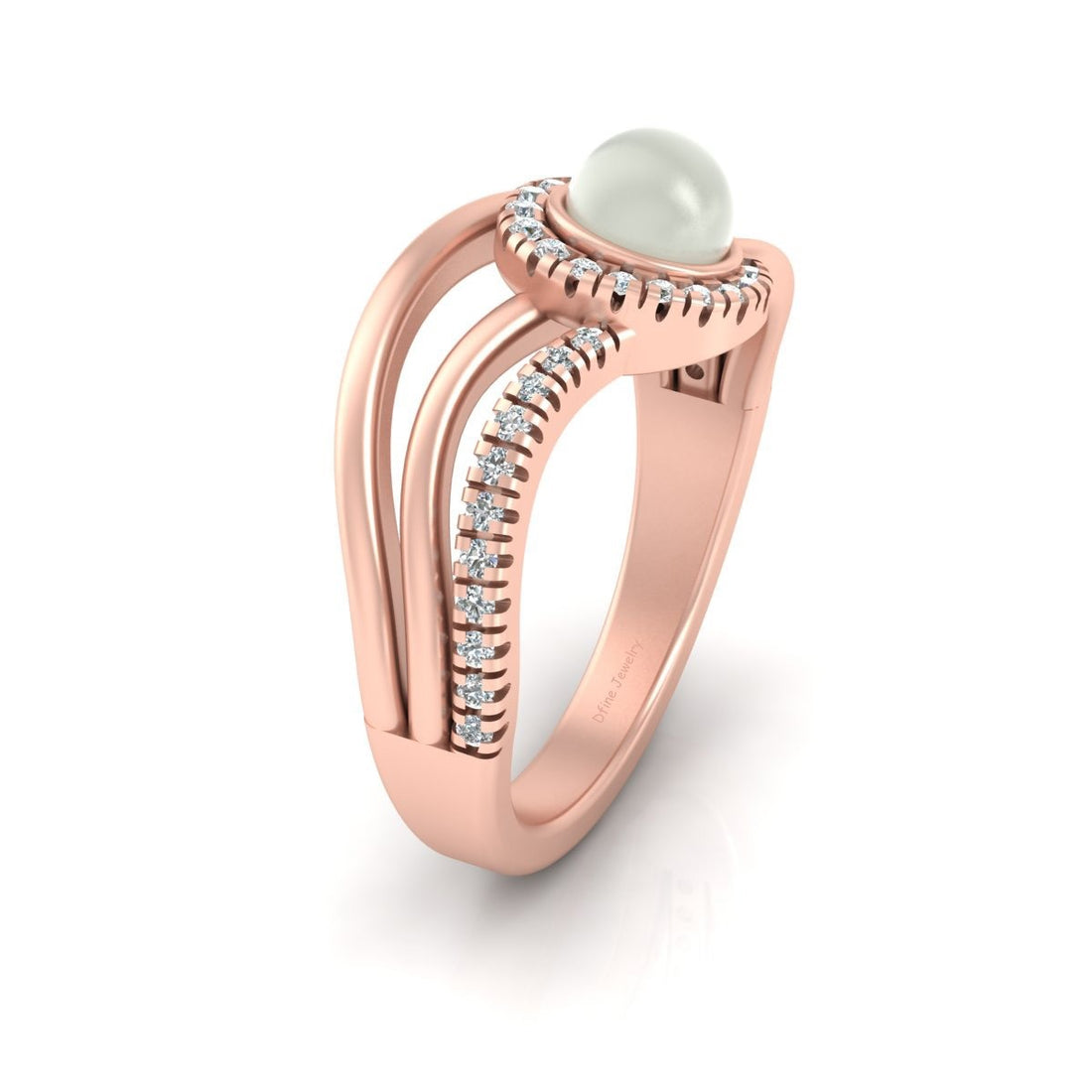 FRESHWATER PEARL ENGAGEMENT RING