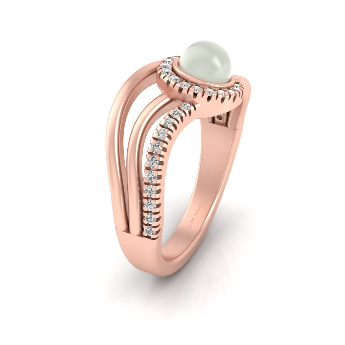 FRESHWATER PEARL ENGAGEMENT RING