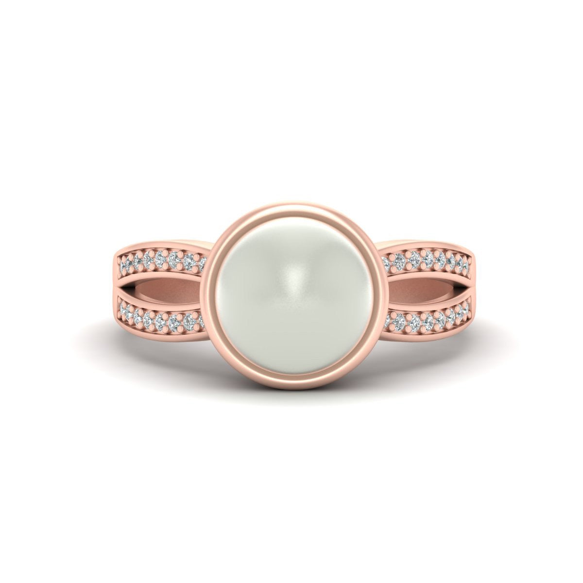 DIAMOND AND PEARL RING