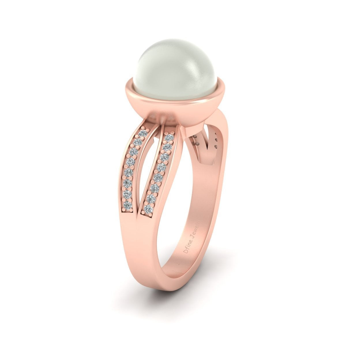 DIAMOND AND PEARL RING
