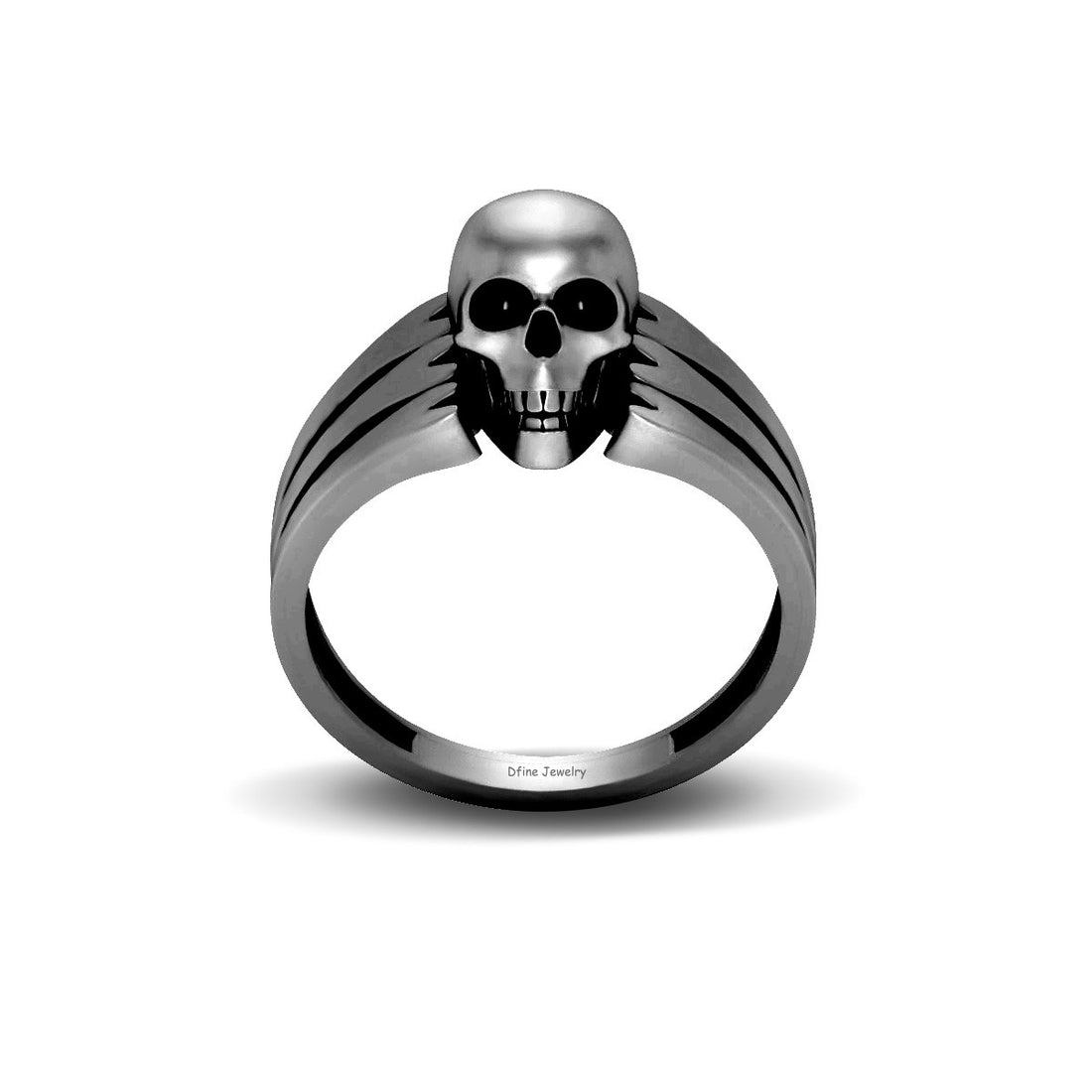 Gothic Skull and Bones Ring