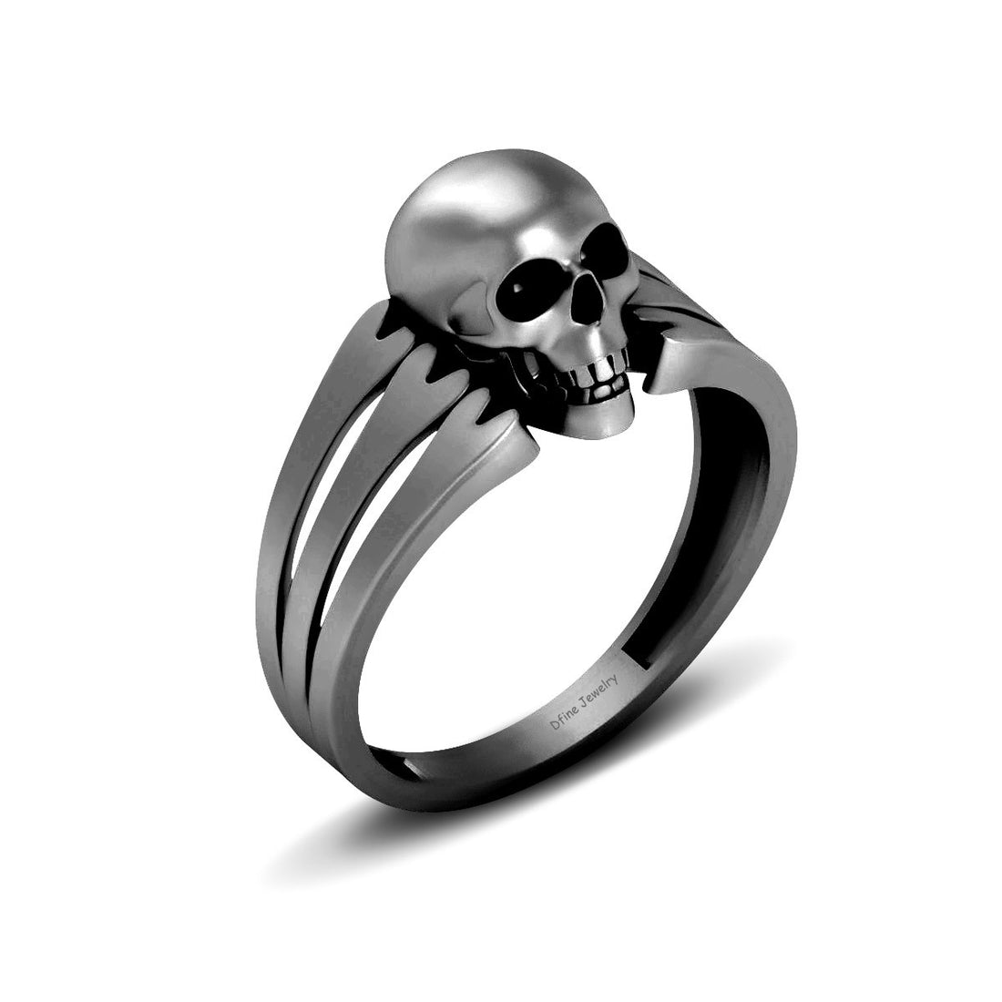 Gothic Skull and Bones Ring