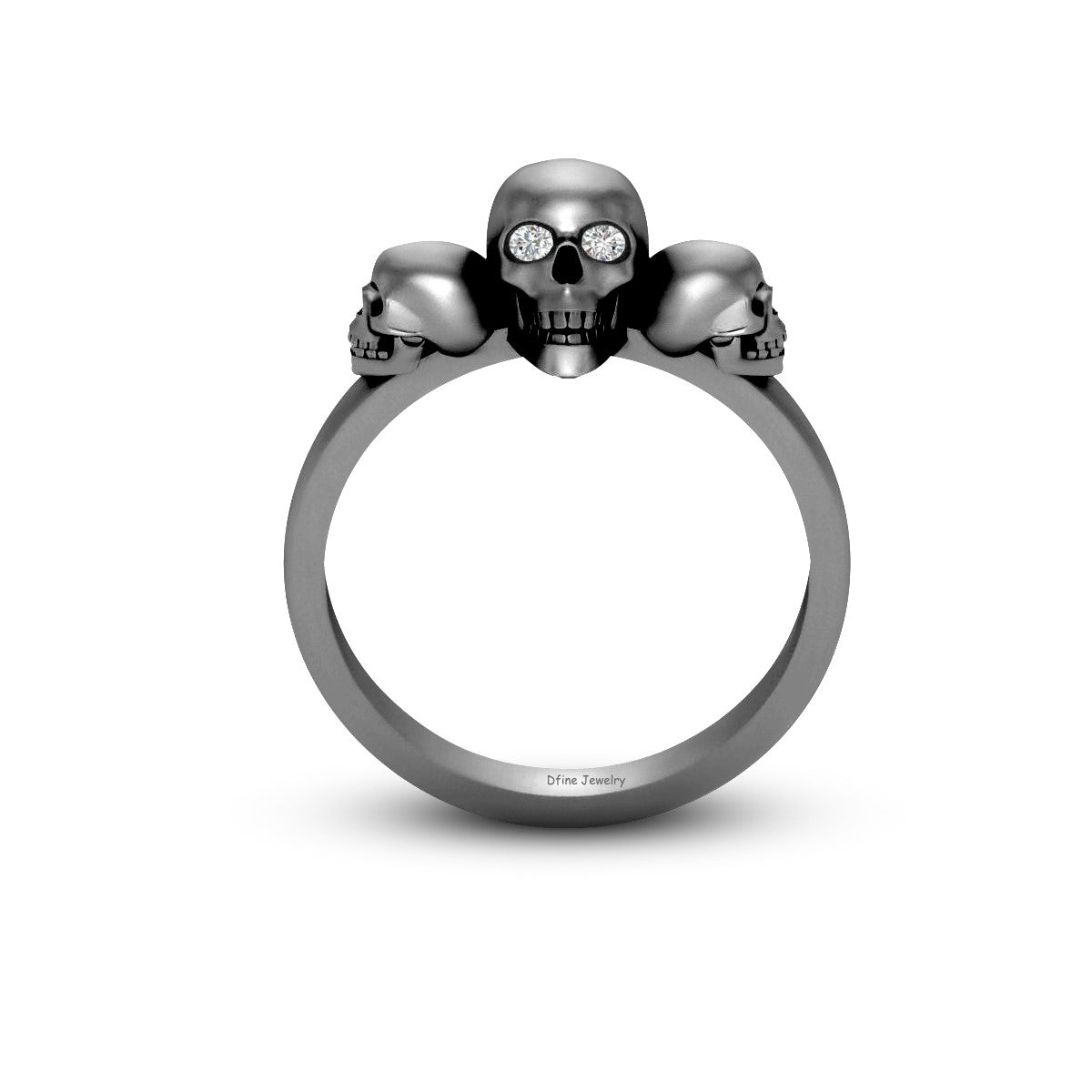 GOLD SKULL ENGAGEMENT RING