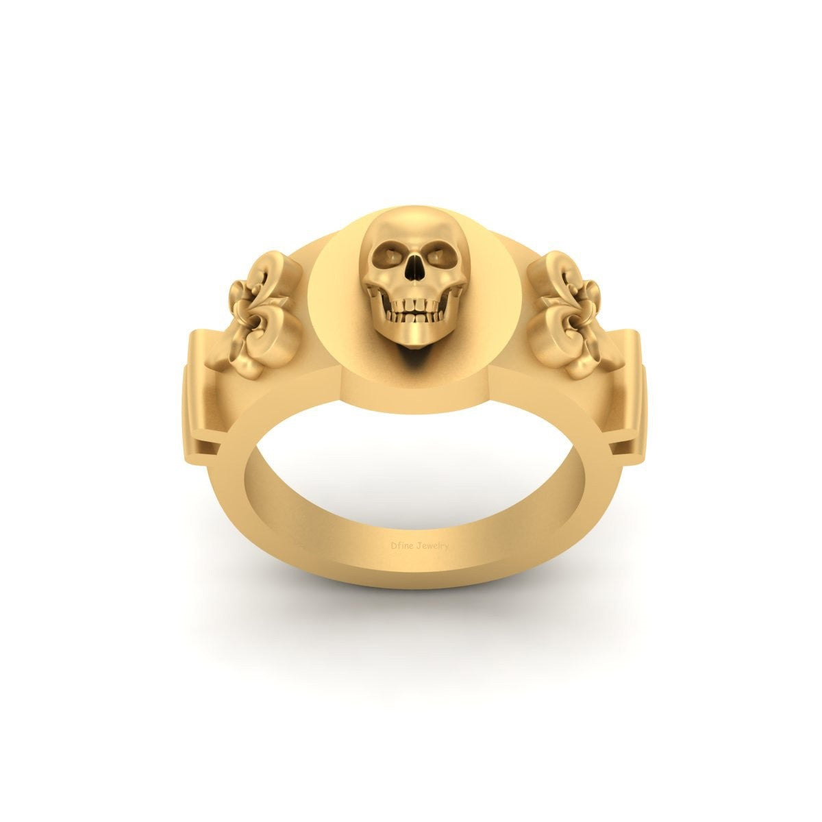 Fleur De Lis Skull Ring