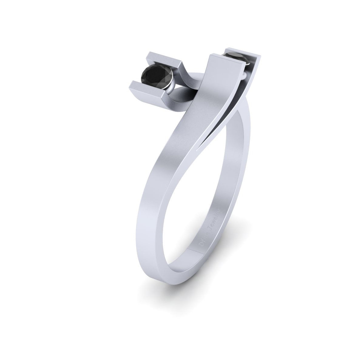 TWO STONE BYPASS RING