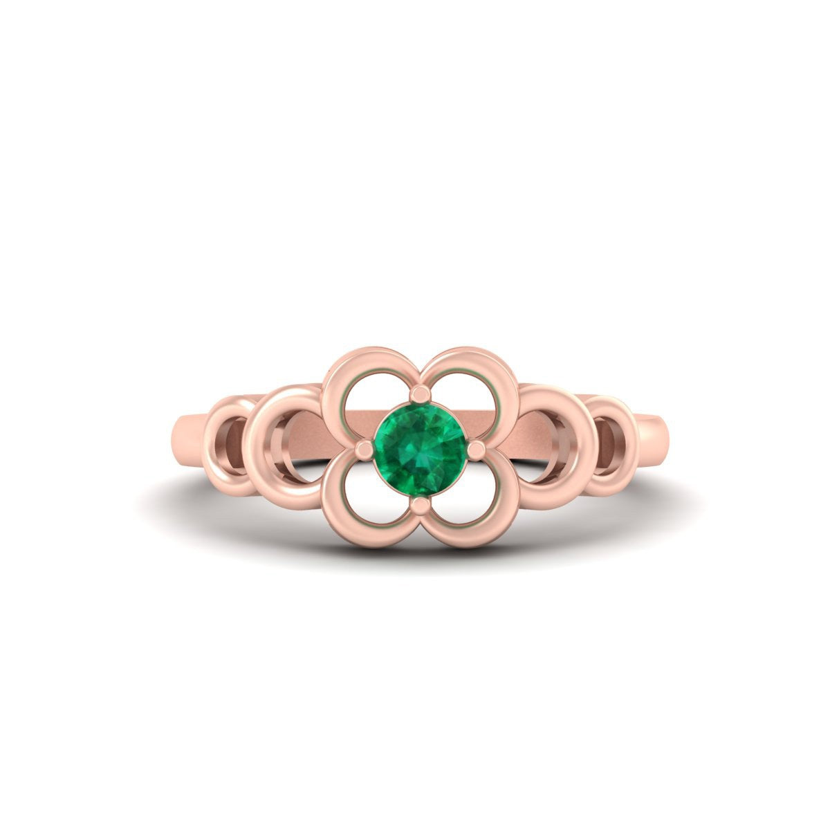 GREEN CZ ENGAGEMENT RING