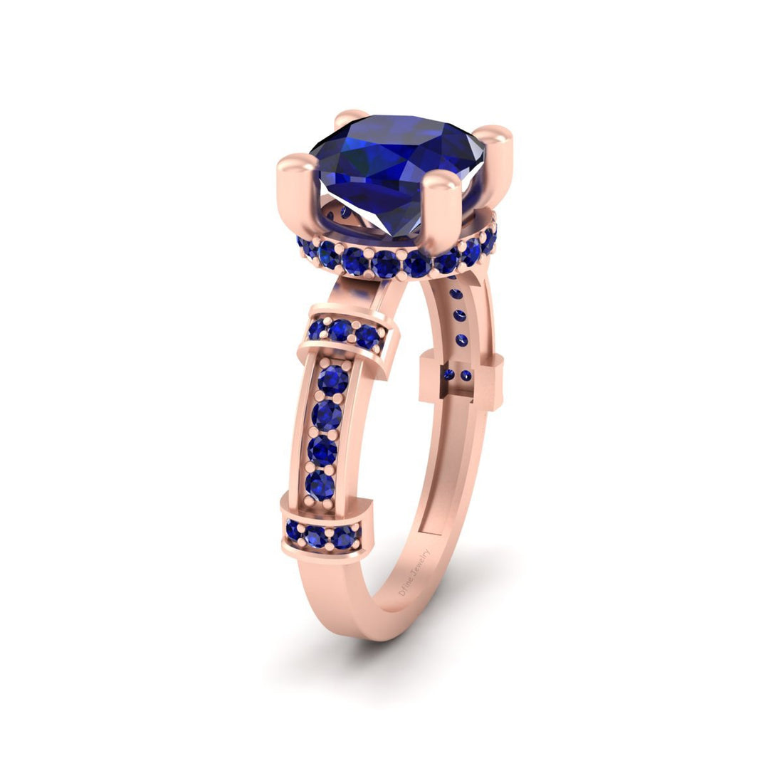 3.05CTTW SAPPHIRE ENGAGEMENT RING