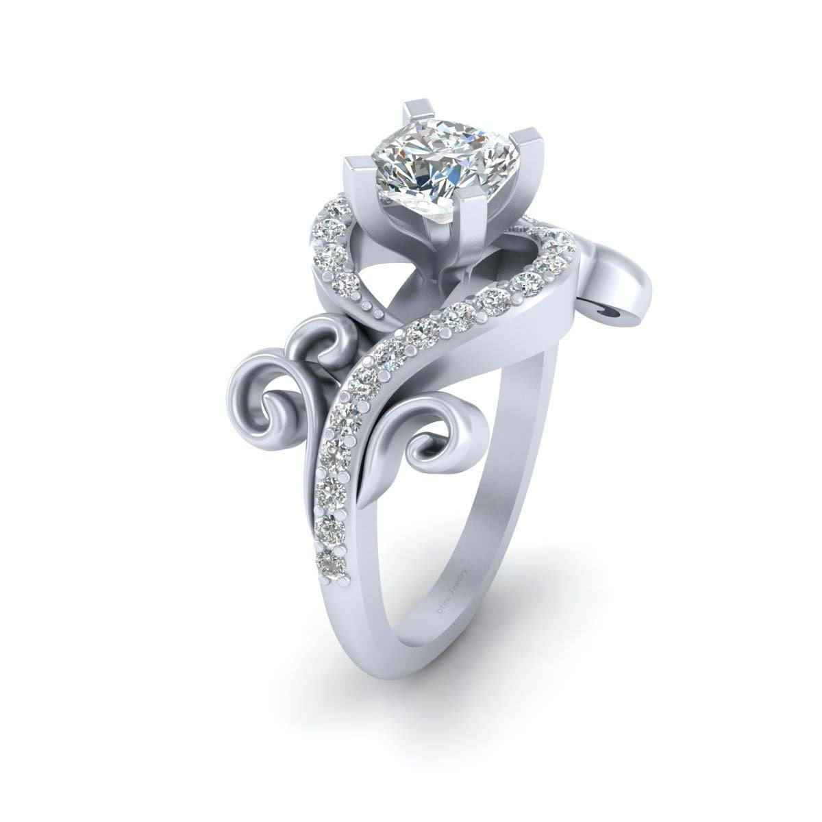 FILIGREE DIAMOND ENGAGEMENT RING