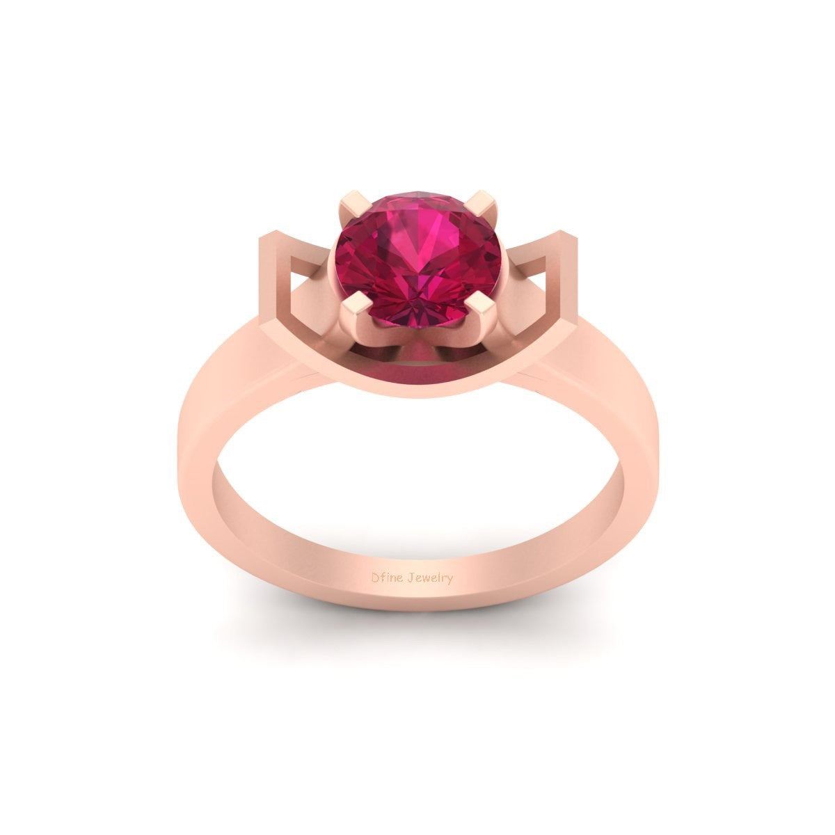 CURVED BASE SOLITAIRE RING