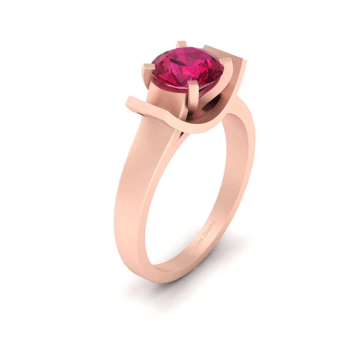 CURVED BASE SOLITAIRE RING