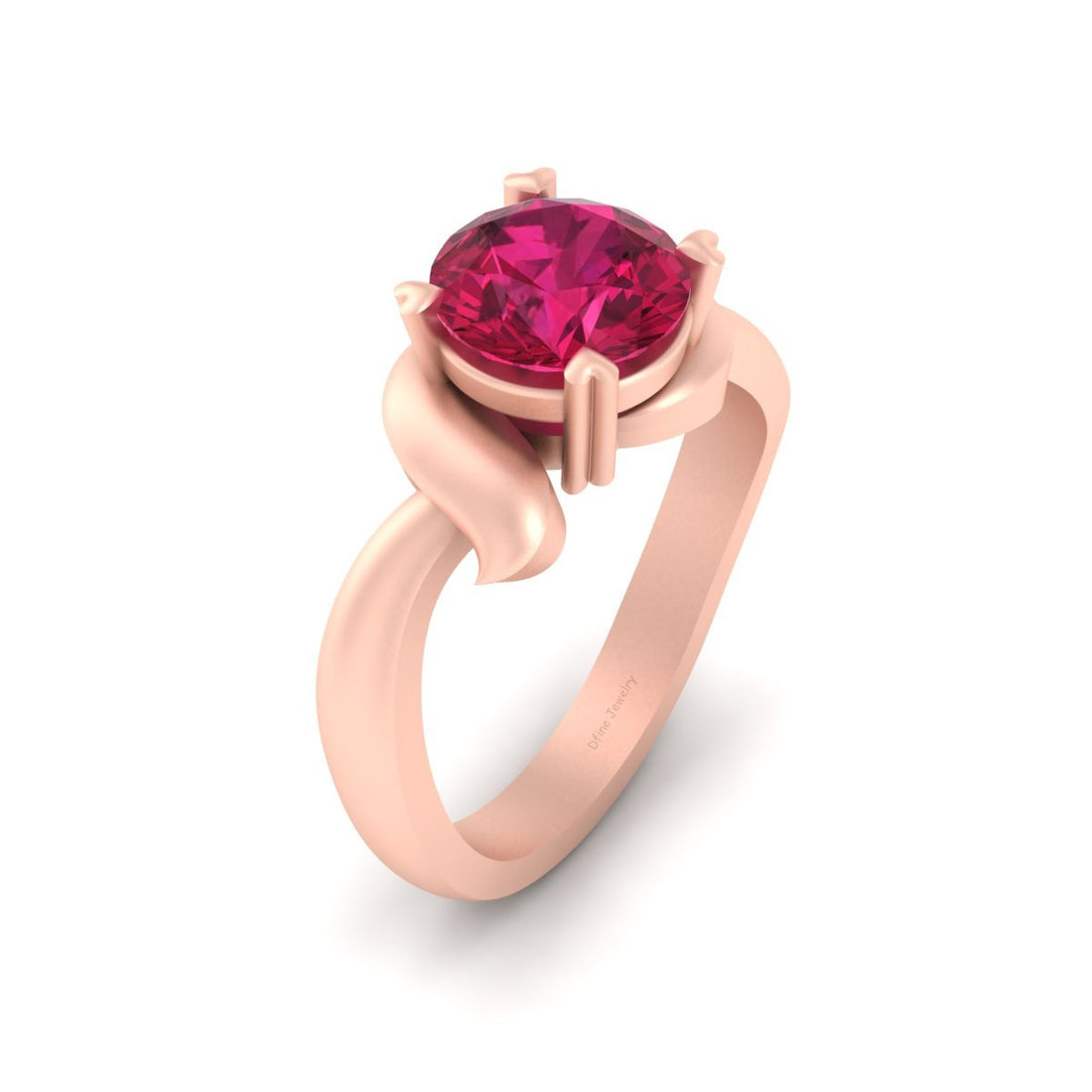 RUBY PINK ENGAGEMENT RING