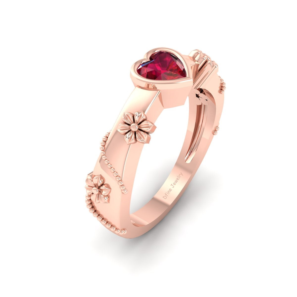 FLORAL ART NOUVEAU RING