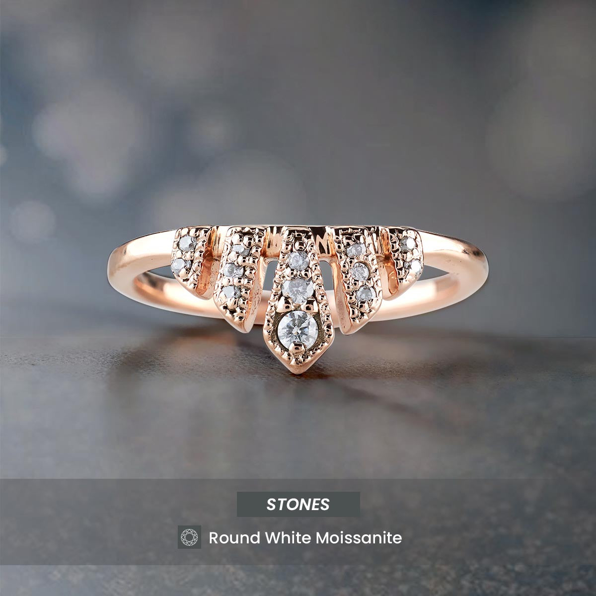 Tiara Engagement Ring Women Wedding Band AAA CZ Crown Promise Ring