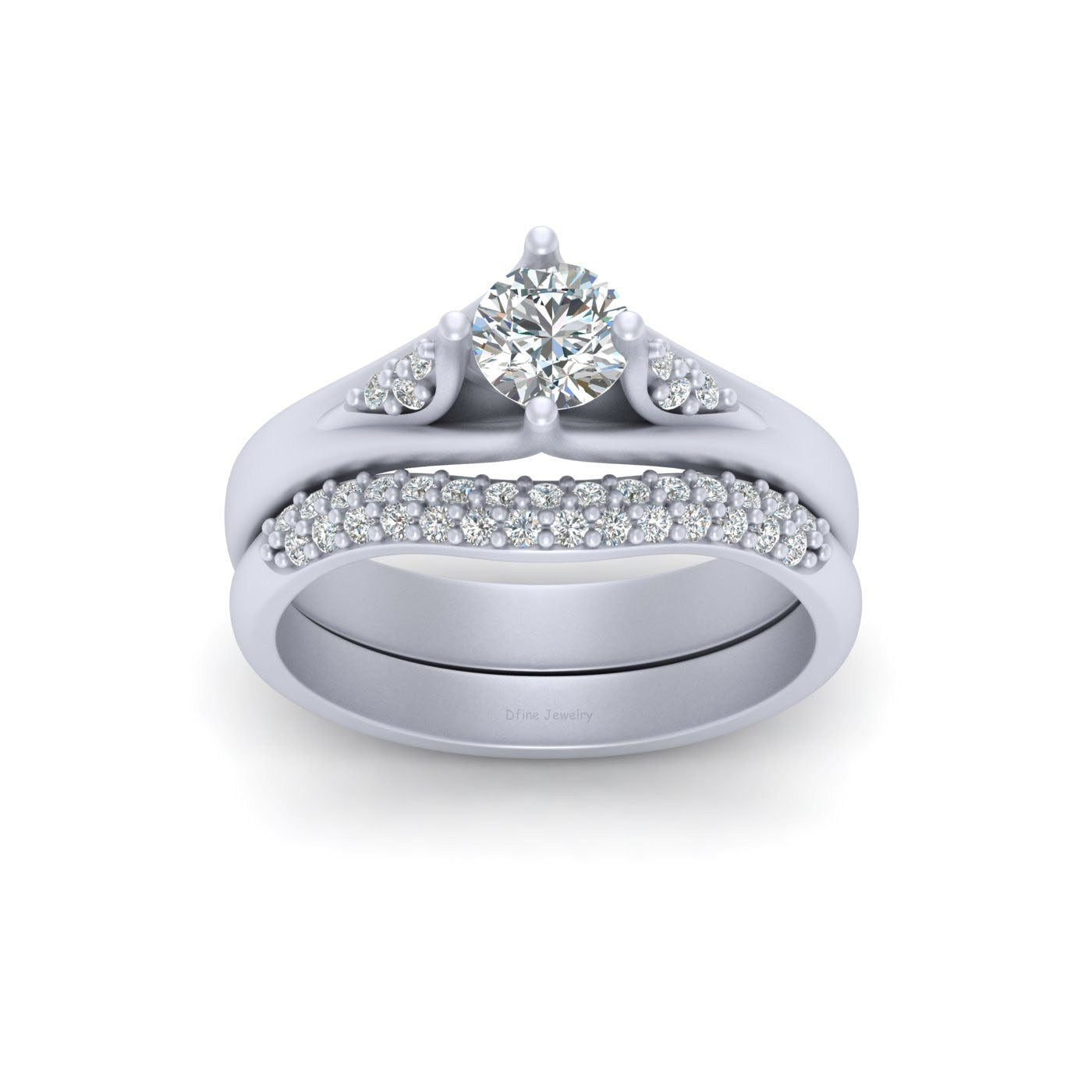 0.50CT MOISSANITE RING SET