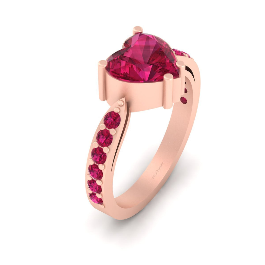 RUBY HEART ENGAGEMENT RING