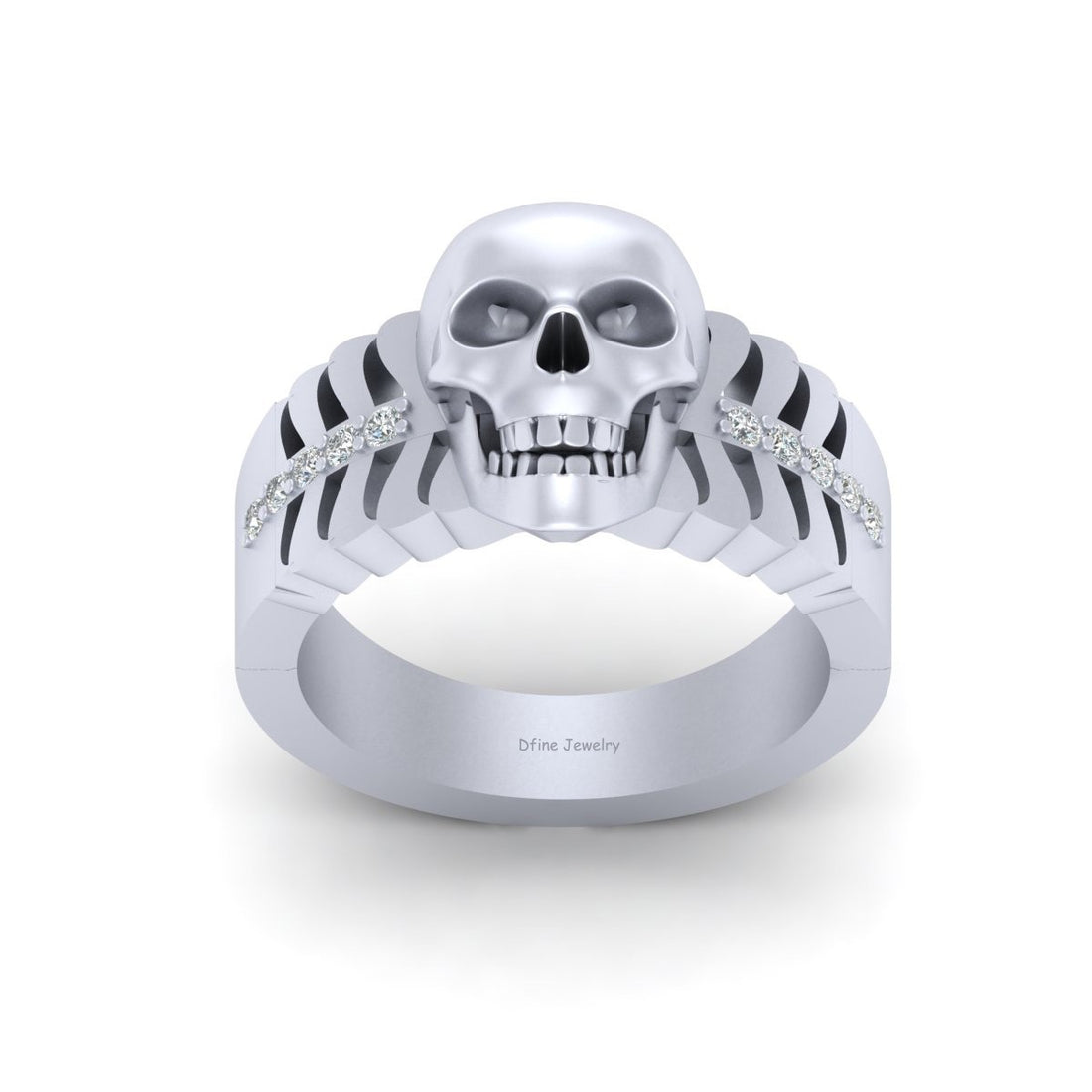 Skeleton Skull Wedding Ring