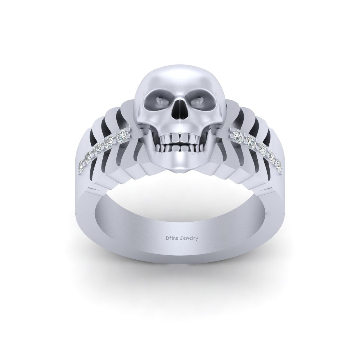 Skeleton Skull Wedding Ring