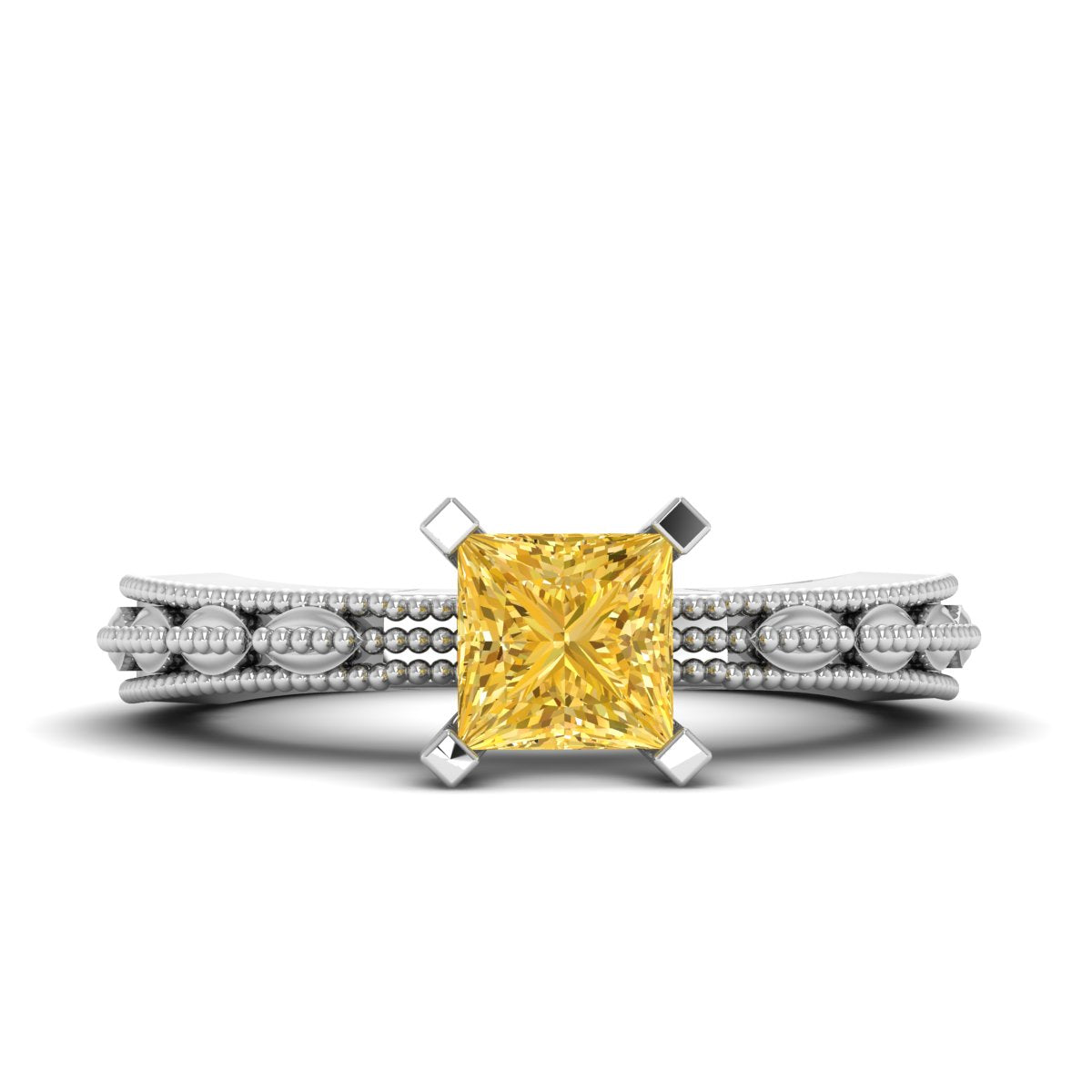 YELLOW CITRINE ENGAGEMENT RING