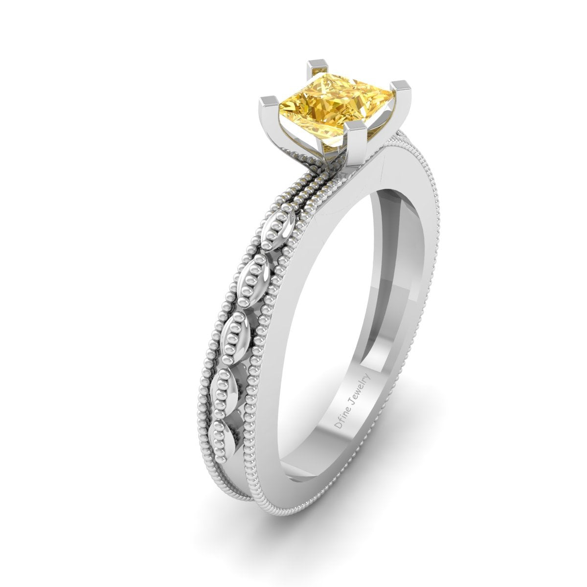 YELLOW CITRINE ENGAGEMENT RING